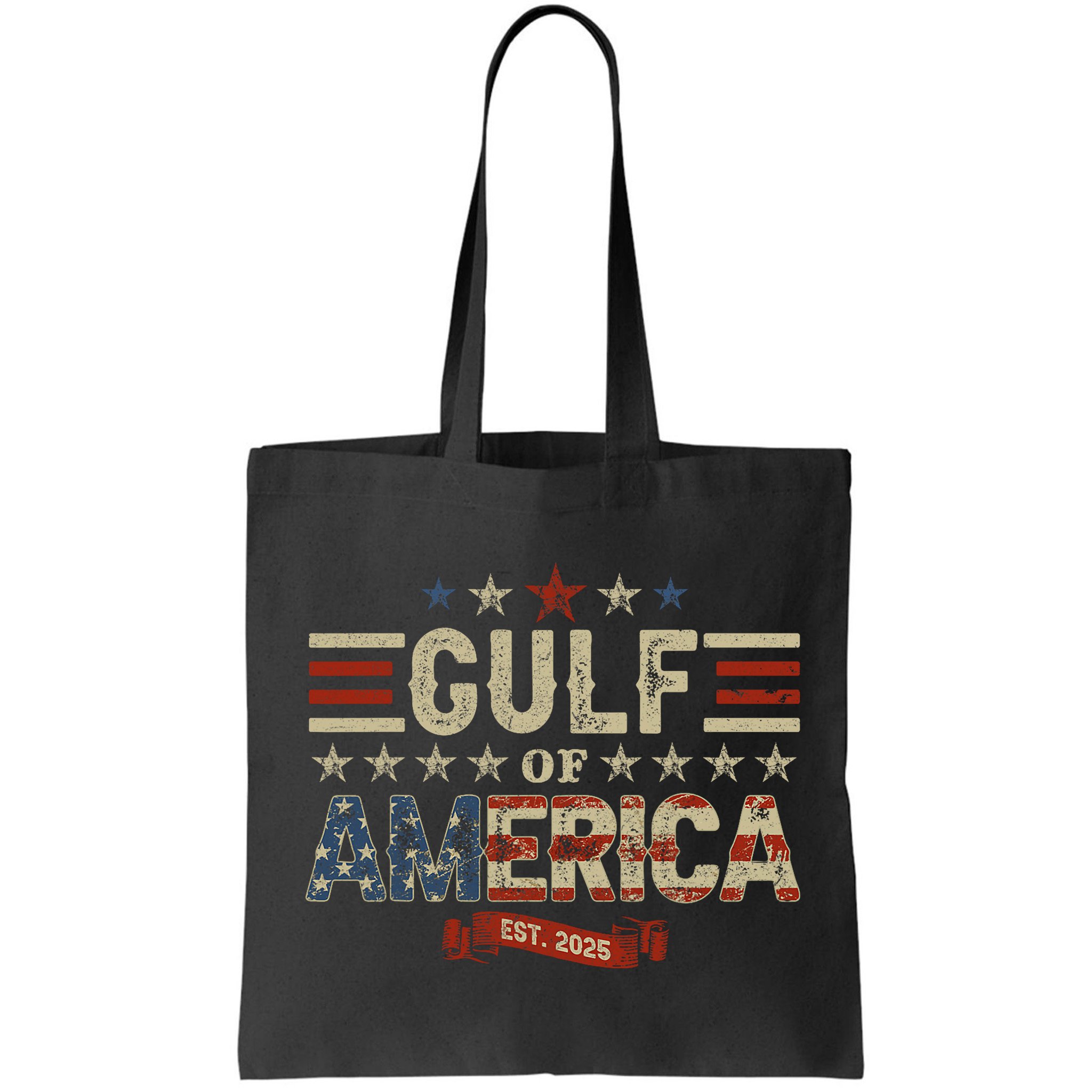 Retro Gulf Of USA America Est 2025 American Flag Gulf Mexico Bag