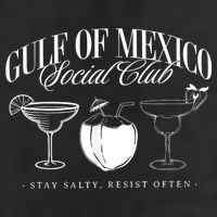 Retro Gulf Of Mexico Social Club Progressive Liberal 7 Panel Mesh Trucker Snapback Hat