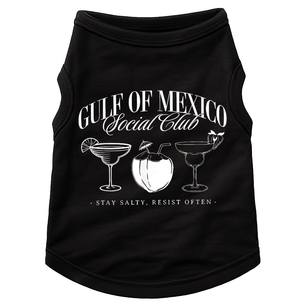 Retro Gulf Of Mexico Social Club Progressive Liberal Doggie Tank