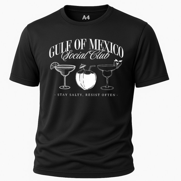 Retro Gulf Of Mexico Social Club Progressive Liberal Cooling Performance Crew T-Shirt