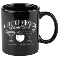 Retro Gulf Of Mexico Social Club Progressive Liberal 11oz C Handle Ceramic Mug