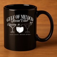 Retro Gulf Of Mexico Social Club Progressive Liberal 11oz C Handle Ceramic Mug