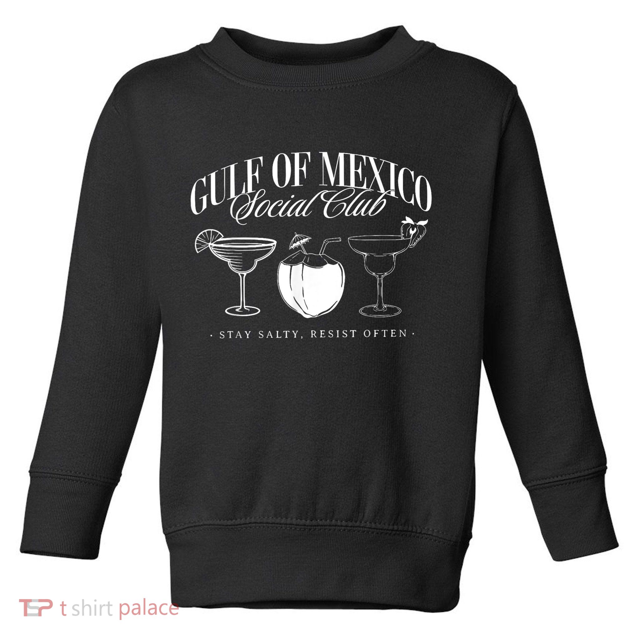 Retro Gulf Of Mexico Social Club Progressive Liberal Toddler Sweatshirt