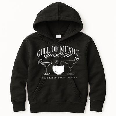 Retro Gulf Of Mexico Social Club Progressive Liberal Kids Hoodie