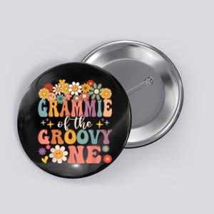 Retro Grammie Of Groovy One Matching Family 1st Birthday Button