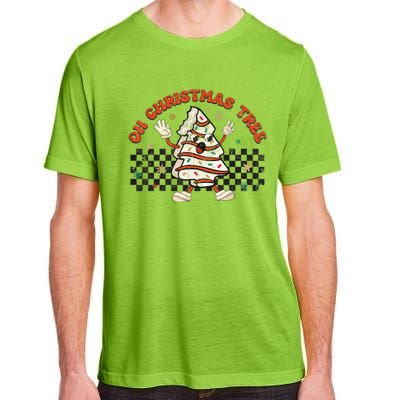 Retro Groovy Oh Christmas Tree Cake Pajamas Cake Lover Adult ChromaSoft Performance T-Shirt