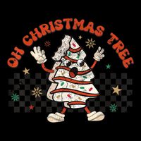 Retro Groovy Oh Christmas Tree Cake Pajamas Cake Lover Wool Snapback Cap