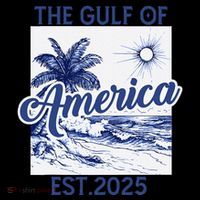 Retro Gulf Of Usa America Est 2025 American Flag Gulf Mexico Tall T-Shirt