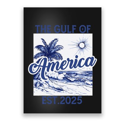 Retro Gulf Of Usa America Est 2025 American Flag Gulf Mexico Poster