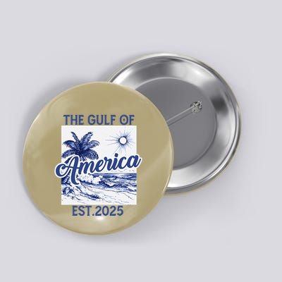 Retro Gulf Of Usa America Est 2025 American Flag Gulf Mexico Button