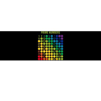 Rainbow Grid Of Prime Numbers School Teacher Bumper Sticker