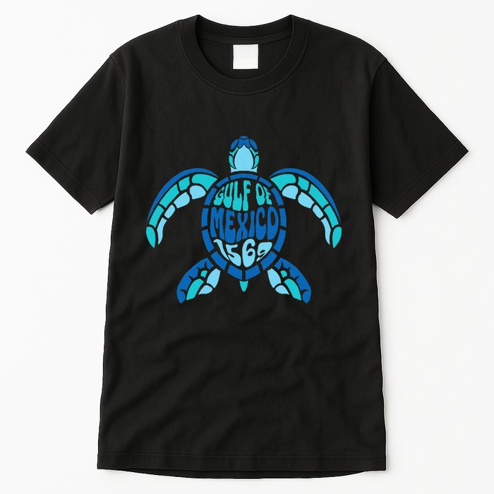 Retro Gulf Of Mexico 1569 Summer Vibes Vintage Art .Png Tall T-Shirt