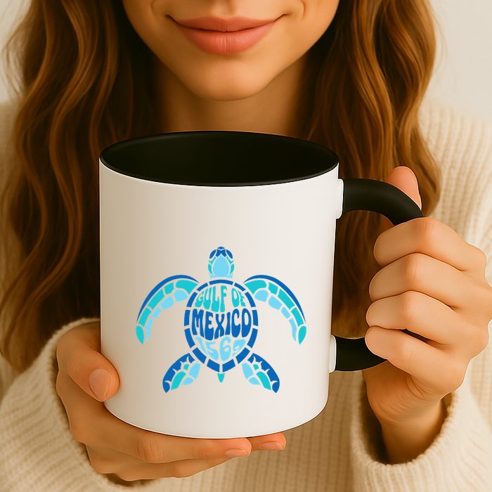 Retro Gulf Of Mexico 1569 Summer Vibes Vintage Art .Png Mug