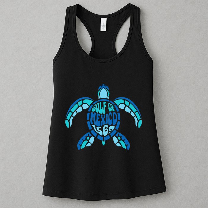 Retro Gulf Of Mexico 1569 Summer Vibes Vintage Art .Png Womens Tank Top
