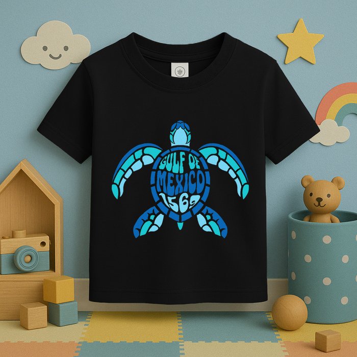 Retro Gulf Of Mexico 1569 Summer Vibes Vintage Art .Png Toddler T-Shirt