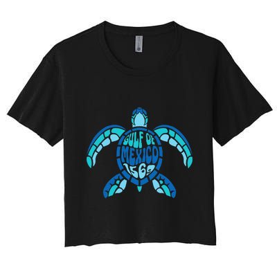Retro Gulf Of Mexico 1569 Summer Vibes Vintage Art .Png Crop Top