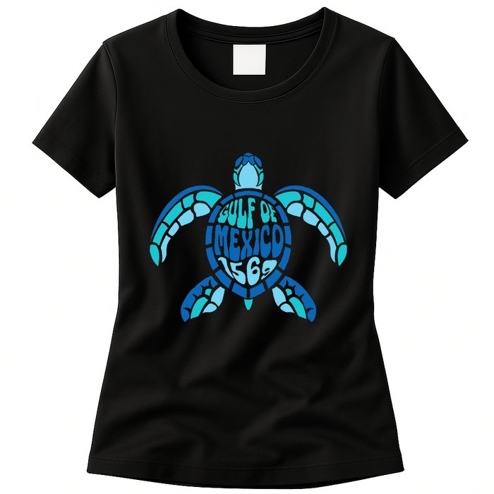 Retro Gulf Of Mexico 1569 Summer Vibes Vintage Art .Png Womens T-Shirt