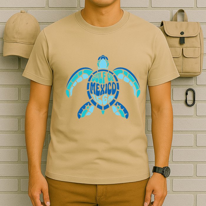 Retro Gulf Of Mexico 1569 Summer Vibes Vintage Art .Png T-Shirt