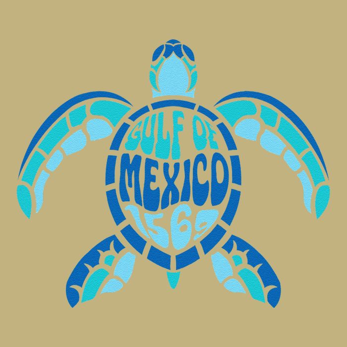 Retro Gulf Of Mexico 1569 Summer Vibes Vintage Art .Png Button