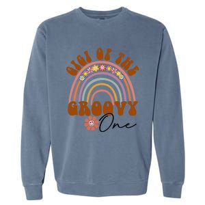 Retro Gigi Of Groovy One Matching Family 1st Birthday Party Meaningful Gift Garment-Dyed Sweatshirt