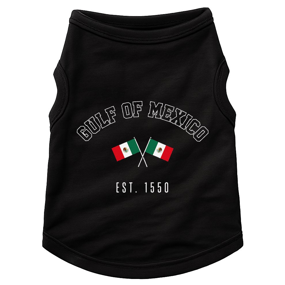 Retro Gulf Of Mexico Est. 1550 Mexican Flag Gulf Forever Doggie Tank
