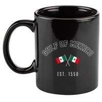 Retro Gulf Of Mexico Est. 1550 Mexican Flag Gulf Forever 11oz C Handle Ceramic Mug