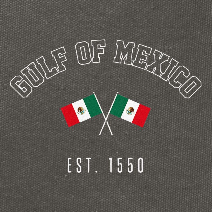 Retro Gulf Of Mexico Est. 1550 Mexican Flag Gulf Forever Cotton Canvas Backpack
