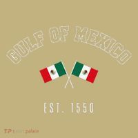 Retro Gulf Of Mexico Est. 1550 Mexican Flag Gulf Forever T-Shirt
