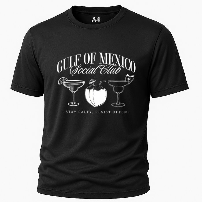 Retro Gulf Of Mexico Social Club Progressive Liberal Cooling Performance Crew T-Shirt