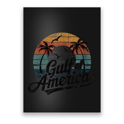 Retro Gulf Of Usa America 2025 American Flag Gulf Mexico Poster