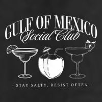 Retro Gulf Of Mexico Social Club Progressive Liberal 7 Panel Mesh Trucker Snapback Hat