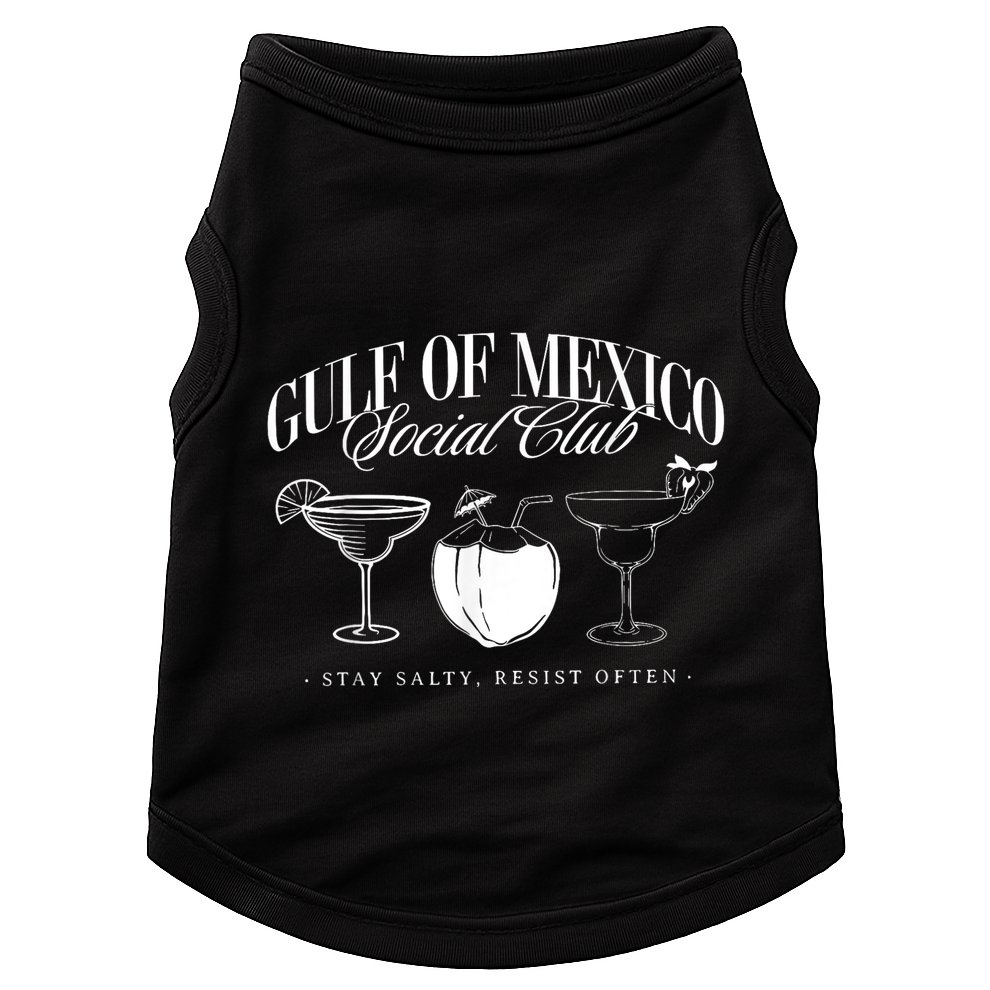 Retro Gulf Of Mexico Social Club Progressive Liberal Doggie Tank