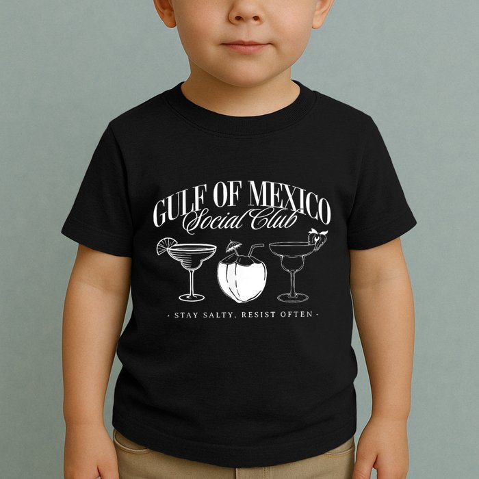 Retro Gulf Of Mexico Social Club Progressive Liberal Toddler T-Shirt