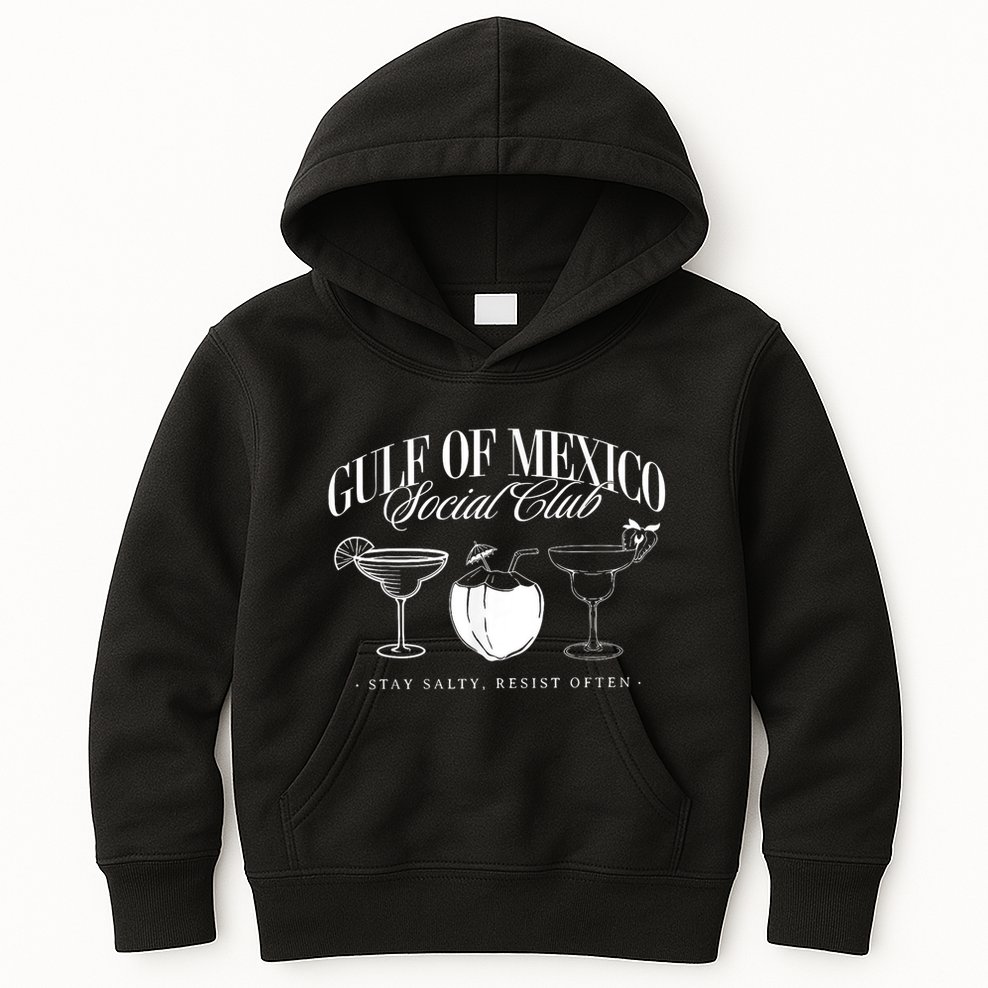 Retro Gulf Of Mexico Social Club Progressive Liberal Kids Hoodie