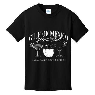 Retro Gulf Of Mexico Social Club Progressive Liberal Kids T-Shirt