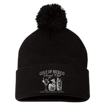 Retro Gulf Of Mexico Social Club Progressive Liberal Pom Pom 12in Knit Beanie