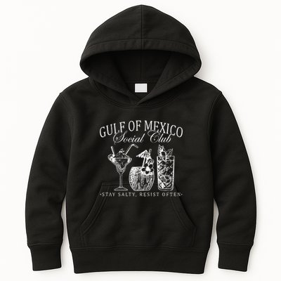 Retro Gulf Of Mexico Social Club Progressive Liberal Kids Hoodie