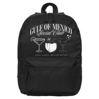 Retro Gulf Of Mexico Social Club Progressive Liberal Gift 16 in Basic Backpack