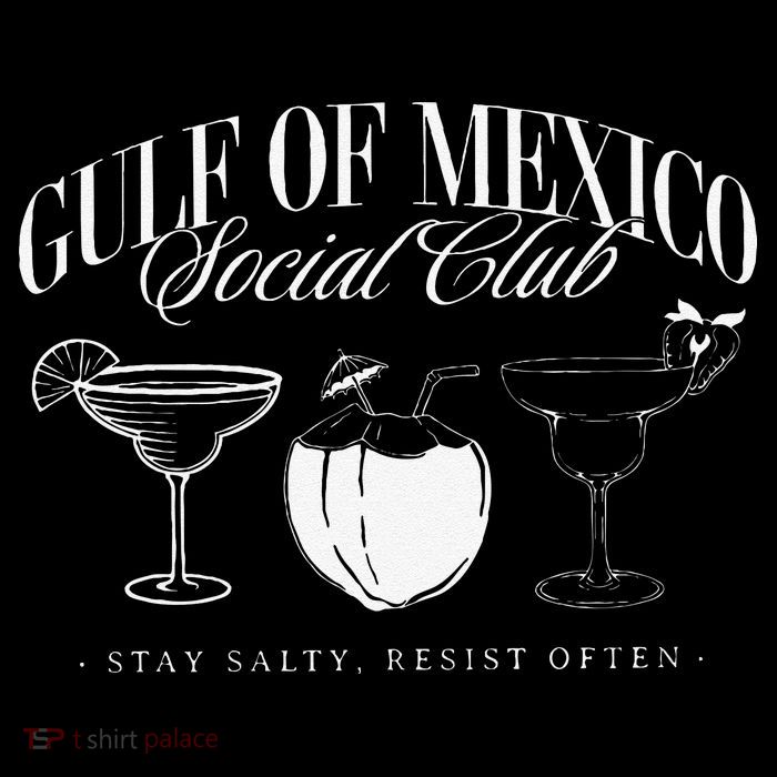 Retro Gulf Of Mexico Social Club Progressive Liberal Gift Women's V-Neck T-Shirt