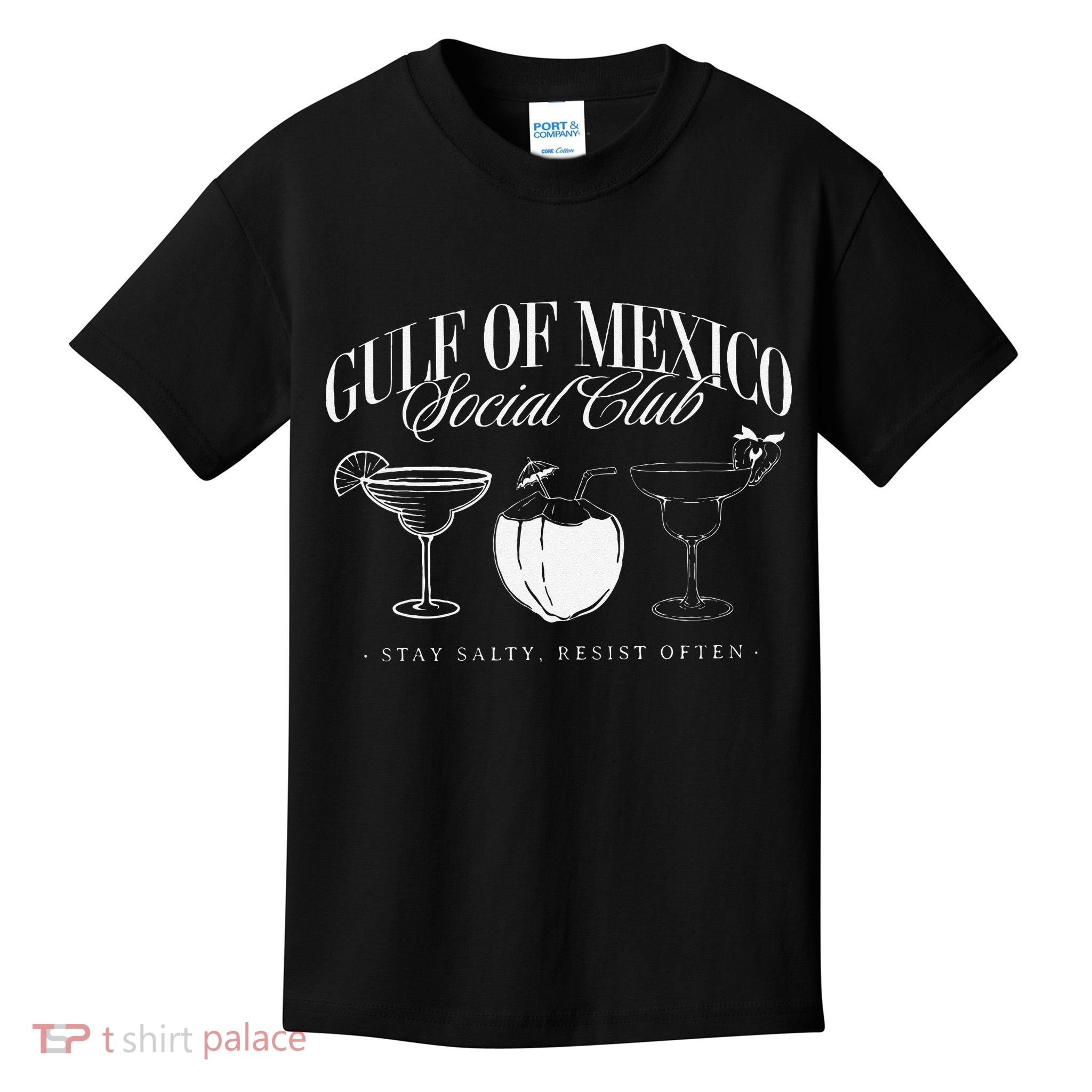 Retro Gulf Of Mexico Social Club Progressive Liberal Gift Kids T-Shirt