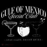 Retro Gulf Of Mexico Social Club Progressive Liberal Gift Kids T-Shirt