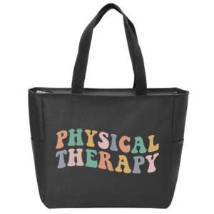 Retro Groovy Physical Therapy Funny Physical Therapist Pt Zip Tote Bag