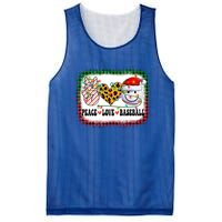 Retro Groovy Peace Love Baseball Christmas Lights Xmas Cool Gift Mesh Reversible Basketball Jersey Tank