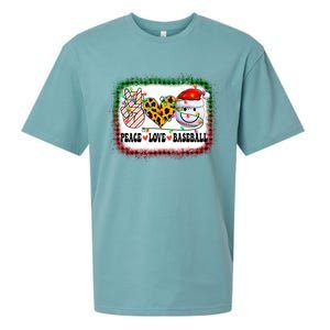 Retro Groovy Peace Love Baseball Christmas Lights Xmas Cool Gift Sueded Cloud Jersey T-Shirt