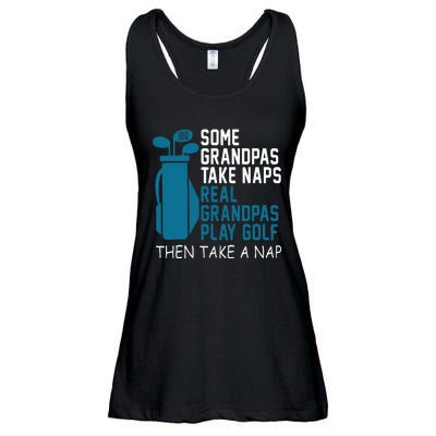 Real Grandpas Play Golf Then Take A Nap Grandfather Gift Ladies Essential Flowy Tank