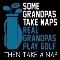 Real Grandpas Play Golf Then Take A Nap Grandfather Gift 16 in Basic Backpack