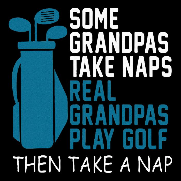 Real Grandpas Play Golf Then Take A Nap Grandfather Gift 16 in Basic Backpack