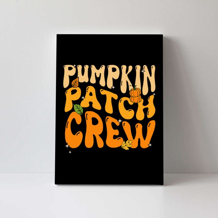 Retro Groovy Pumpkin Patch Crew Thanksgiving Fall Autumn Canvas