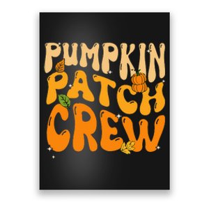 Retro Groovy Pumpkin Patch Crew Thanksgiving Fall Autumn Poster