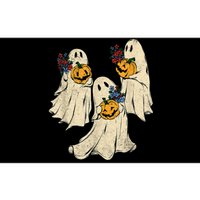 Retro Groovy Pumpkin Ghost Costume Halloween Floral Ghosts Bumper Sticker